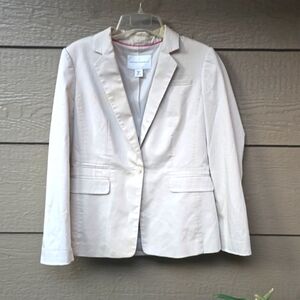 Banana Republic Tan Cotton Sateen Stretch Blazer 8p Petite